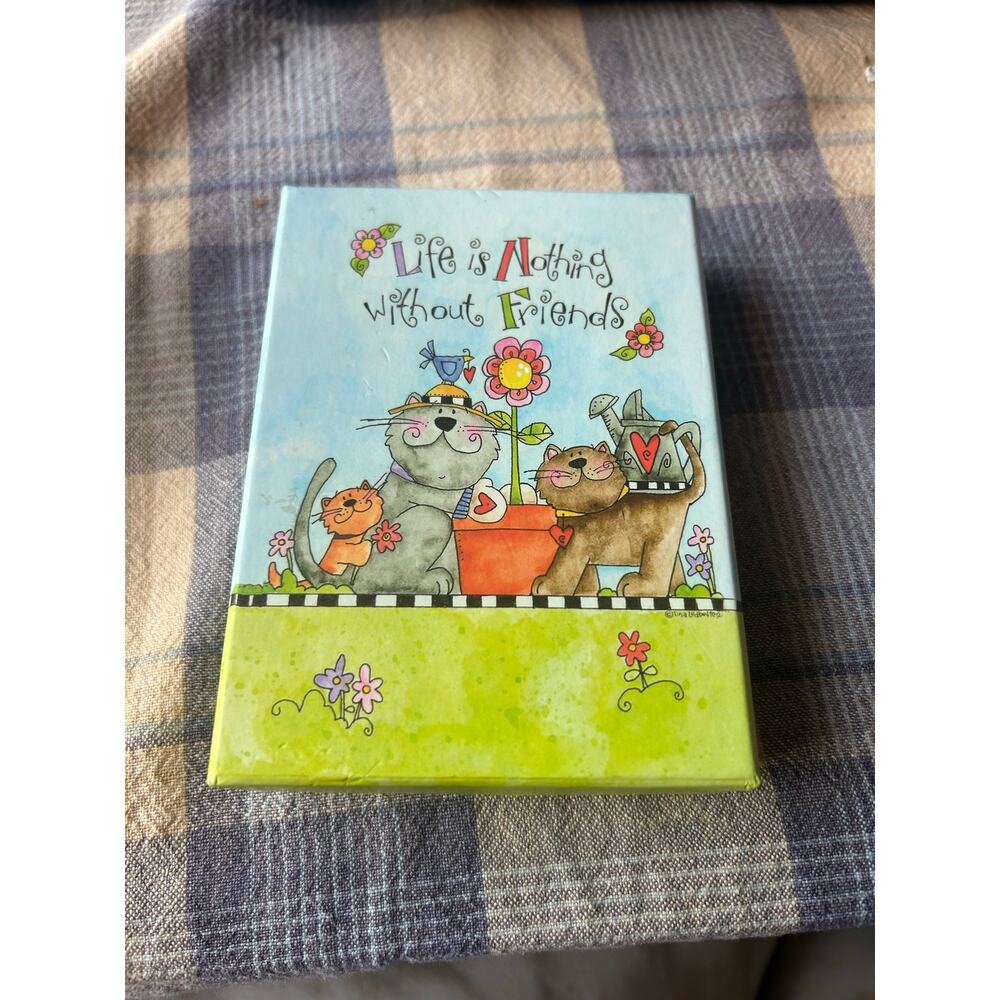 Thank you friend cat lover 13 cards artwork by patte Jensen colorful